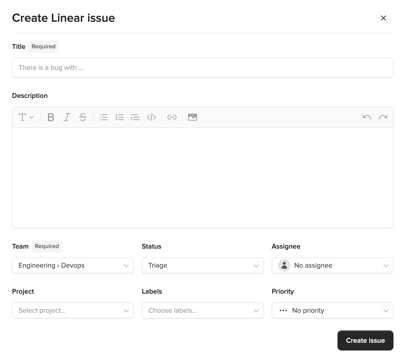 Create Ticket Form